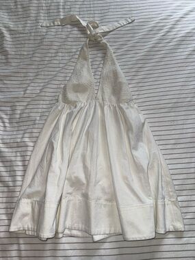 BDG White Halter Mini Dress